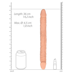 Real Rock Skin Double gode Realrock 36 x 4.4cm Flesh